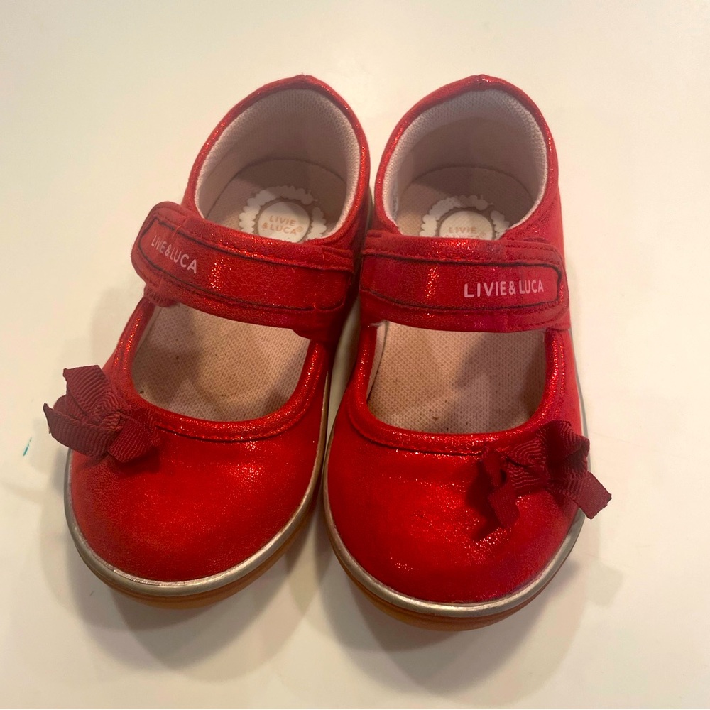 Livie & Luca Red Shimmer Sneaker MaryJane